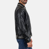 Studded Mens Biker Leather Jacket