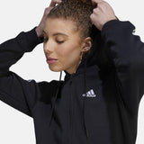 Hoodie Black Track Jacket With White Stripes For Womens 