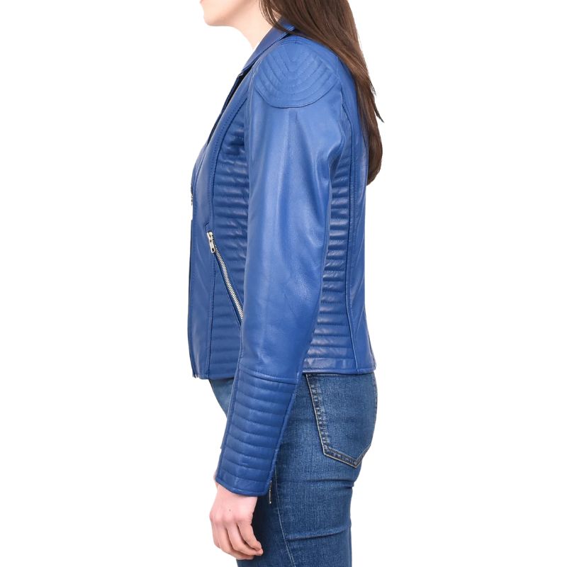 Women's Quilted Leather Jacket