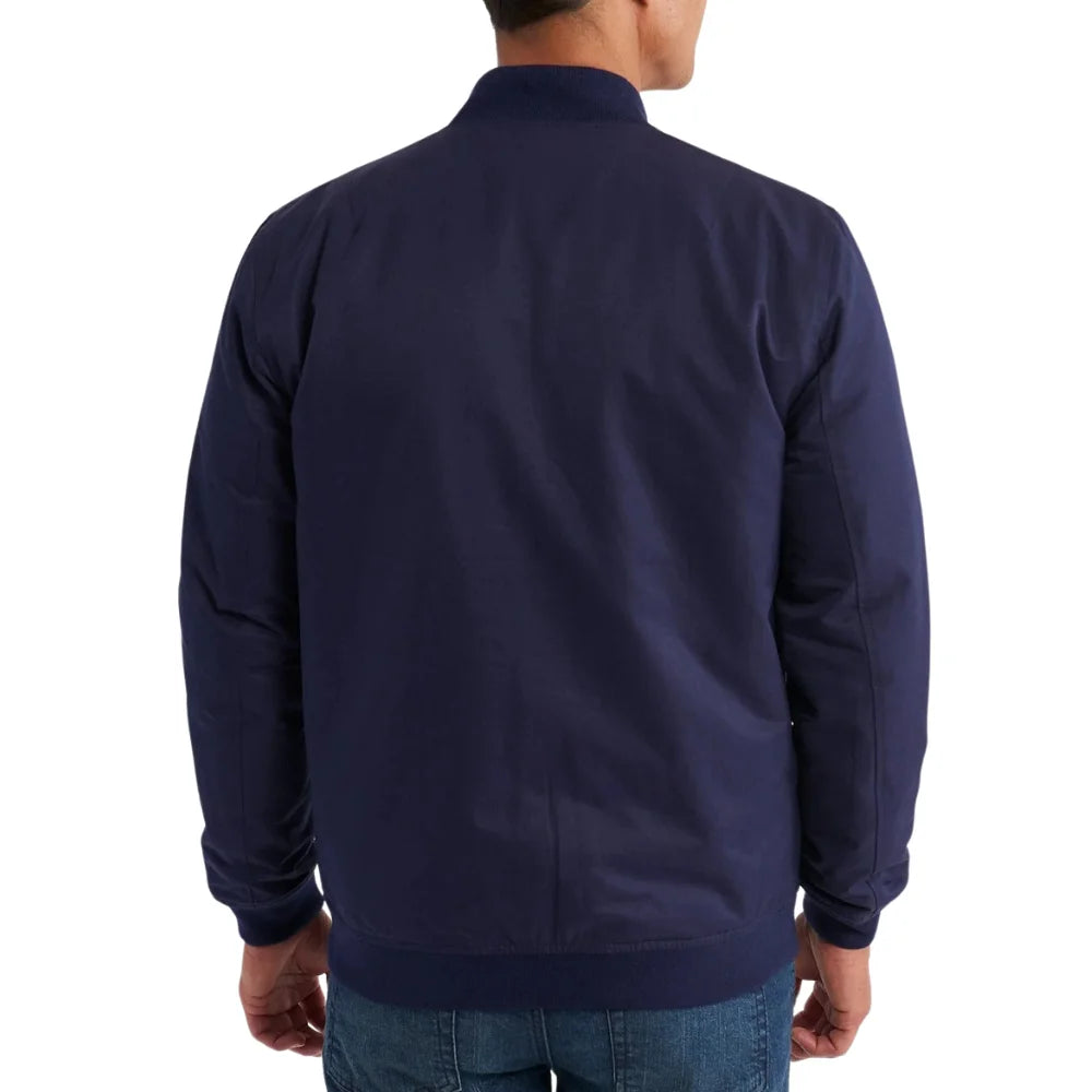 Lightweight Tailored Fit Mens Navy Blue Bomber Jacket