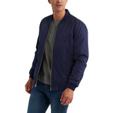 Lightweight Tailored Fit Mens Navy Blue Bomber Jacket