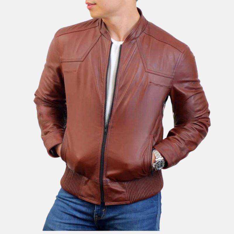 Brown Mens Leather Jacket