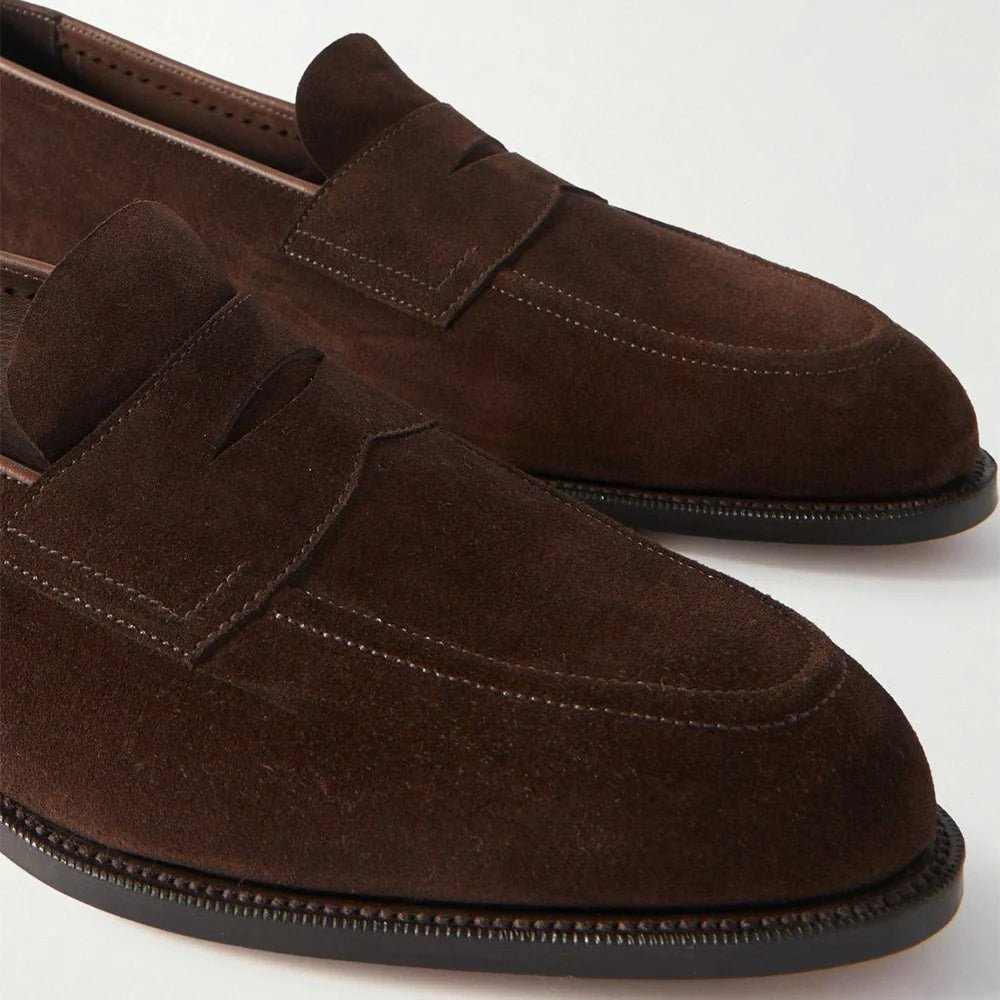 bronw-suede-penny-loafers