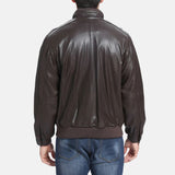 Brown Bomber Leather Jacket