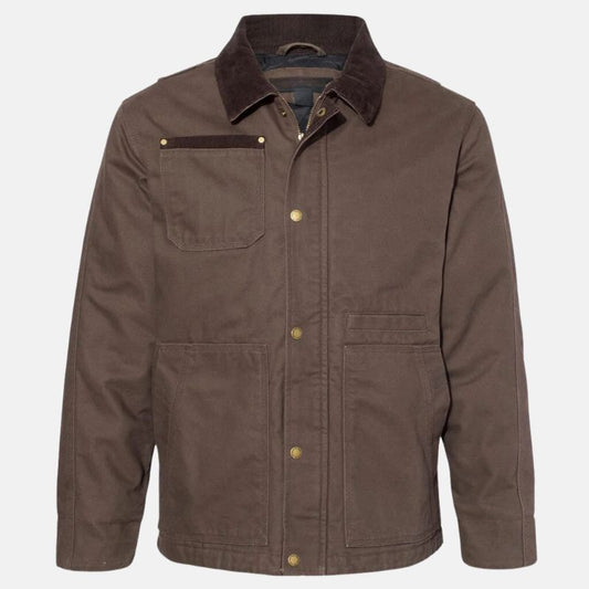 Brown Cotton Jacket Mens