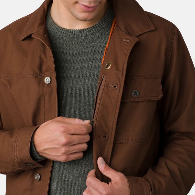 Brown Shirt Jacket Mens