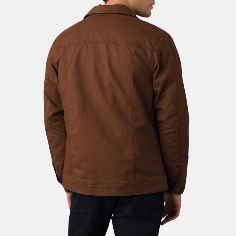 Shirt Style Brown Mens Cotton Jacket