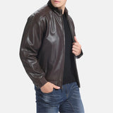 Bomber Leather Jacket Mens