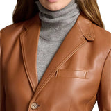 brown-lambskin-leather-blazer