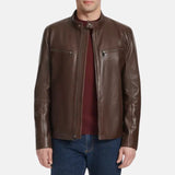 Brown Moto Leather Jacket