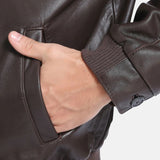 Brown Bomber Leather Jacket