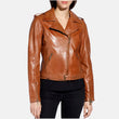 Brown Leather Motorcycle Jacket Womens