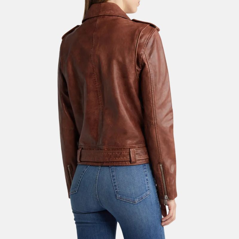 Motorcycle Leather Jacket Womens