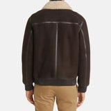 Brown Bomber Leather Jacket For Mens