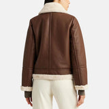 Womens Brown Shearling Jacket