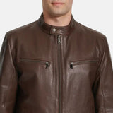 Brown Moto Leather Jacket