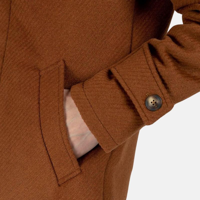 Wool Brown Trench Coat Mens