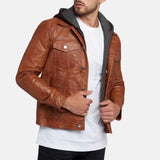 brown-trucker-leather-jacket-withhood