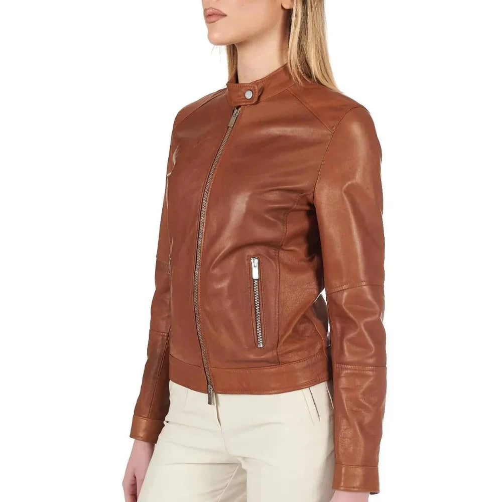 cafe-racer-bronw-leather-jacket