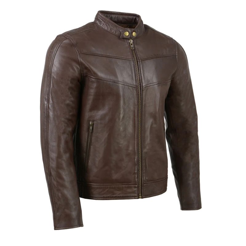 Leather Brown Jacket Men's