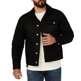 Men's Field Solid Black Waxed Canvas Jacket