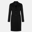 Classic Black Wool Long Coat Womens