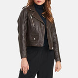 Dark Brown Leather Jacket Womens