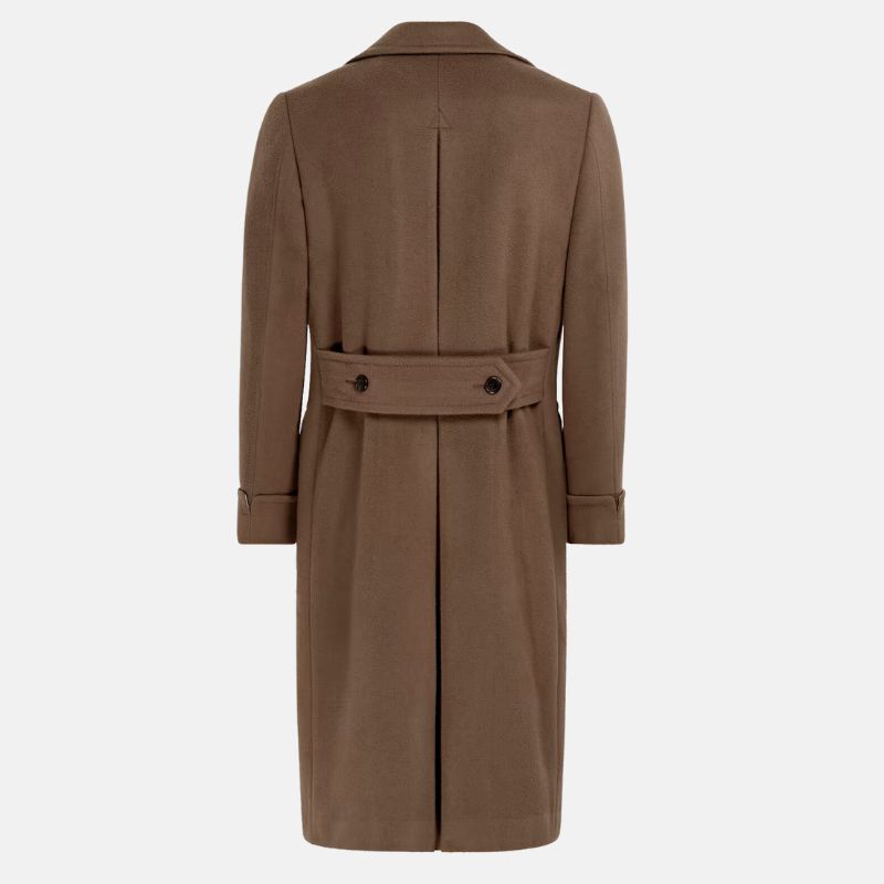 Dark Brown Trench Wool Coat