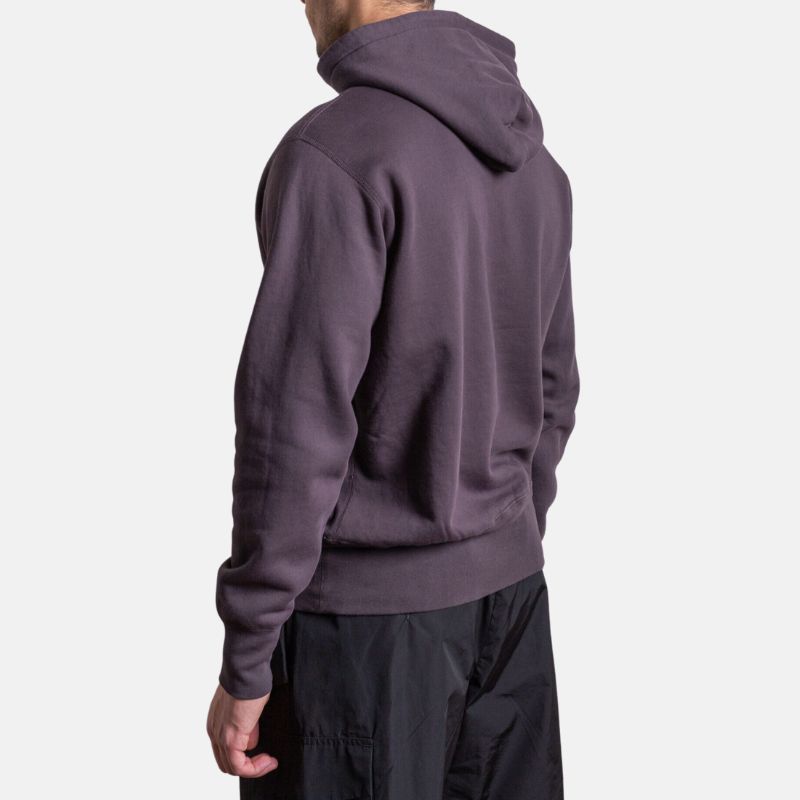 Fleece Purple Hoodie Jacket For Mens