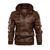 GMC Leather Jacket With Hood - Trendy Jacket