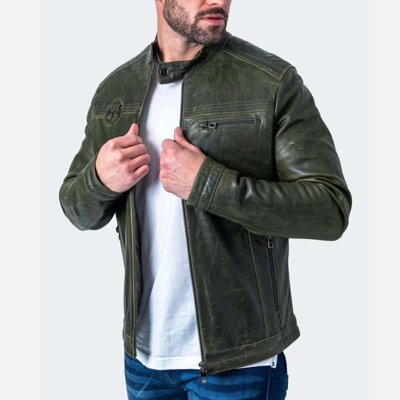 green-cafe-racer-leather-jacket