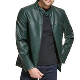 green-croco-leather-jacket