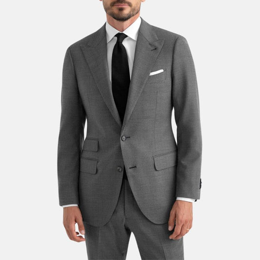 Slim Fit Grey 2 Piece Suit For Men