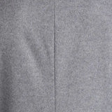 Grey Wool Double Breasted Trench Coat For Mens