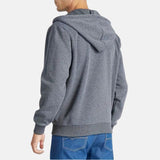 Fleece Zip Up Mens Grey Hoodie Jacket 