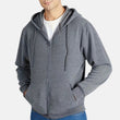 Grey Fleece Zip Up Hoodie Jacket Mens