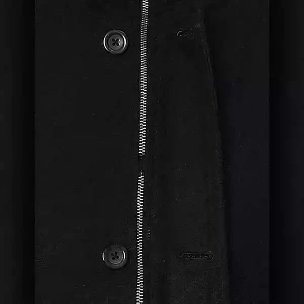 Howard High Neck Black Coat for Mens