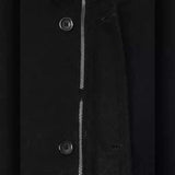 Howard High Neck Black Coat for Mens