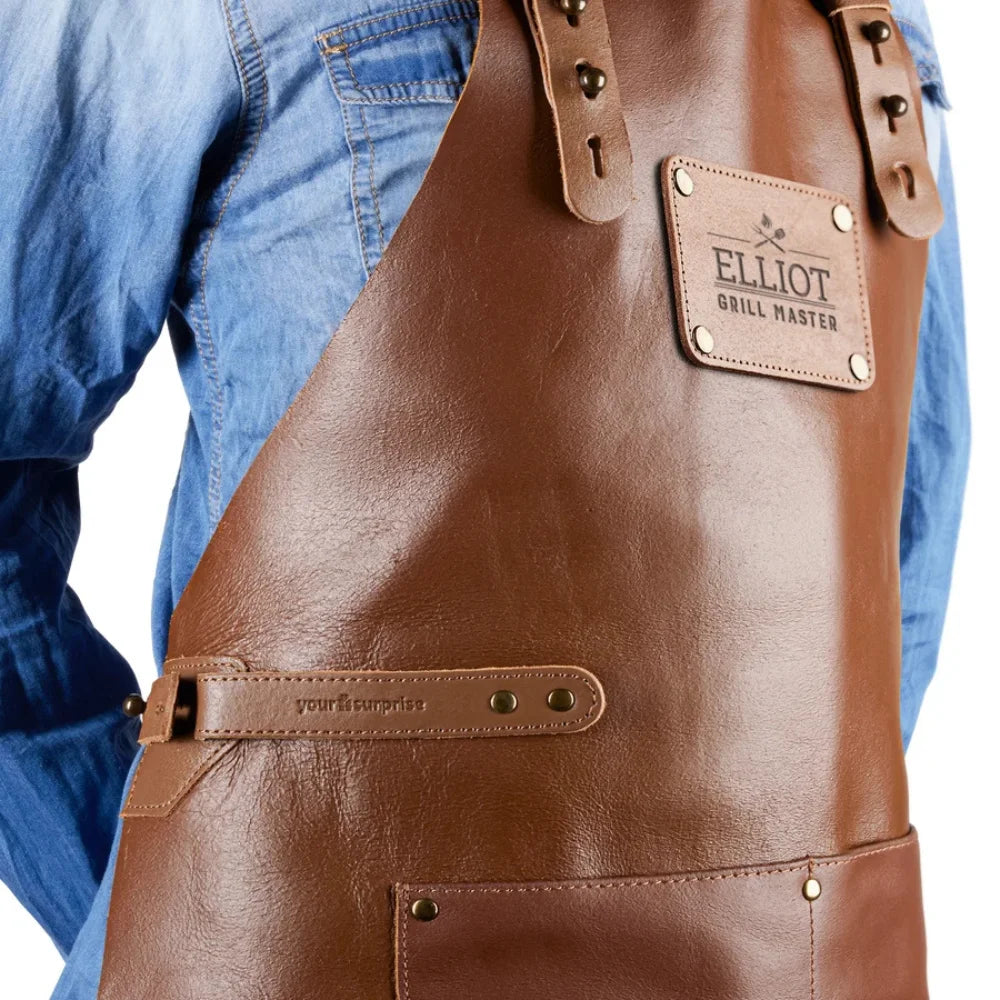 Personalized Genuine Leather Apron with Your Name on it