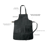 All Purpose Multi Pockets Genuine Leather Apron for Men and Women