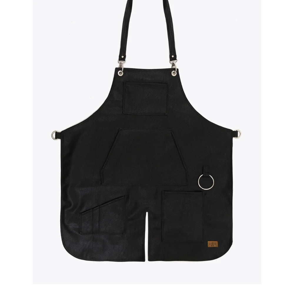 Genuine Clean Split Black Bar Leather Apron