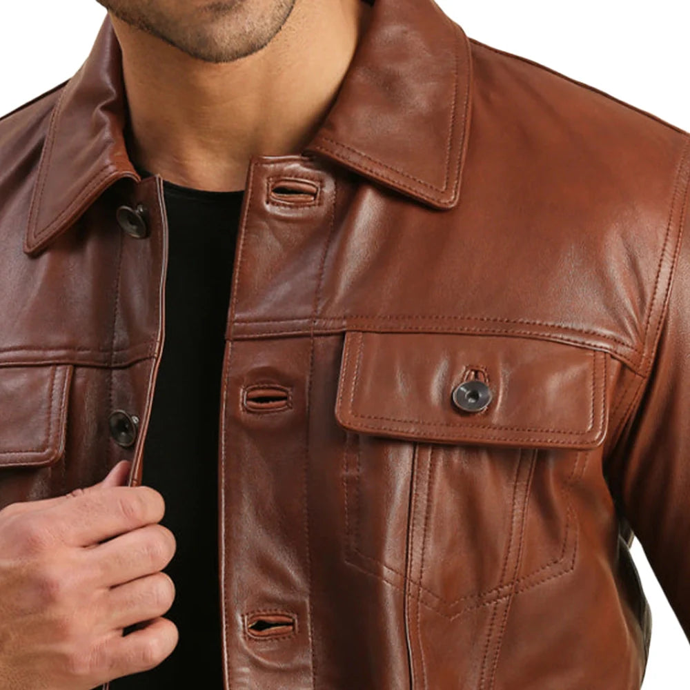 Brown Moto Jacket