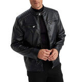 Men's Black Quilted Biker Leather Jacket