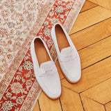 Mens White Penny Loafers