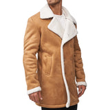 Double Breasted Camel Brown Mens Winter Coat