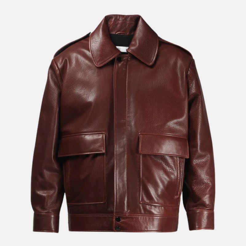 maroon-lambskin-trucker-jacket-unisex