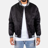 Men’s Black Shaka Wear Bomber Varsity Jacket