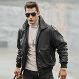 Black Flight Pilot A2 Aviator Leather Jacket