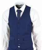 Men's Caleb Blue 3 Piece Suit For Formal Gathering Or Wedding