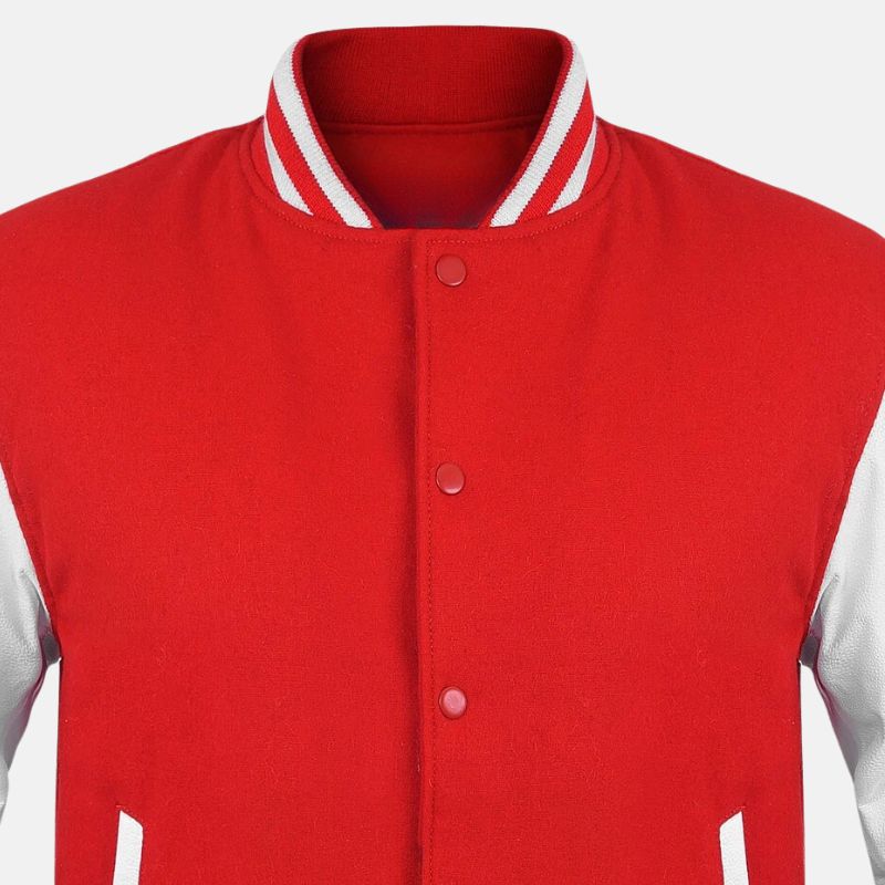 Plain Red Varsity Jacket